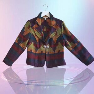 Coldwater Creek Jacket Southwest Design  Vintage Size Petite Medium